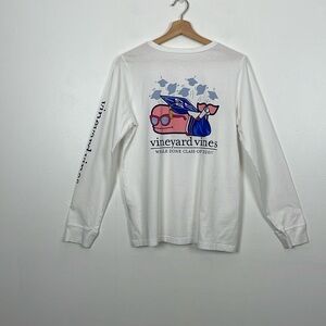 Vineyard Vine Whale Done Class Of 2000 Long Sleeve Pullover Men M 1 Pocket Shirt